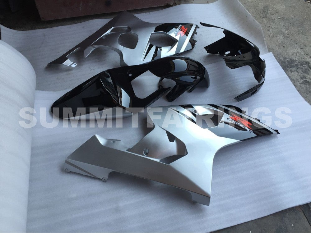 Fairings For Suzuki GSXR 600 750 Black Silver GSXR (2004-2005)