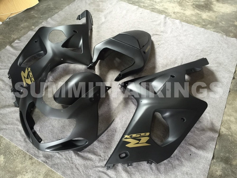 Fairings For Suzuki - GSXR1000 K1/2 2000-2002 Matt Black Gold Decal
