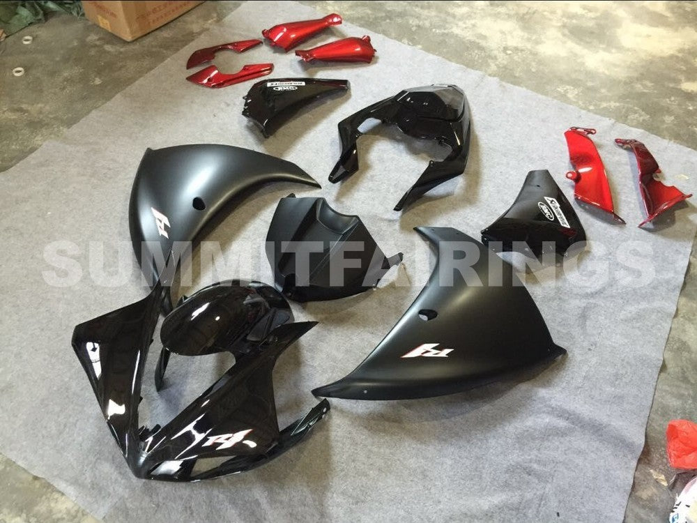 Fairings For Yamaha R1, 2009-2012 - Matte Black Gloss Black