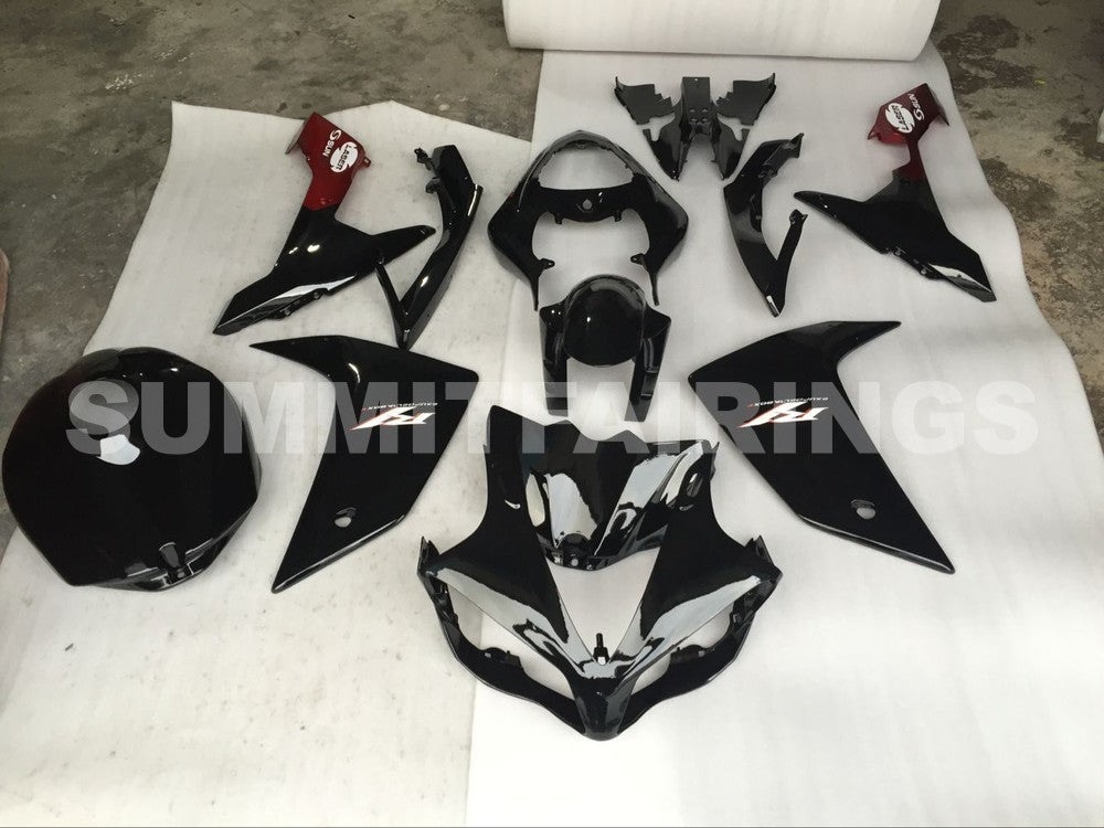 Fairings For Yamaha - YZF1000 R1 07-08 Black Red