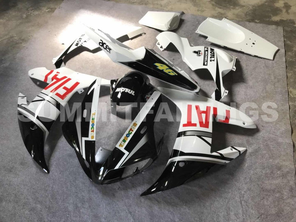 Fairings For Yamaha YZF-R1 Black White No.46 FIAT (2002-2003)