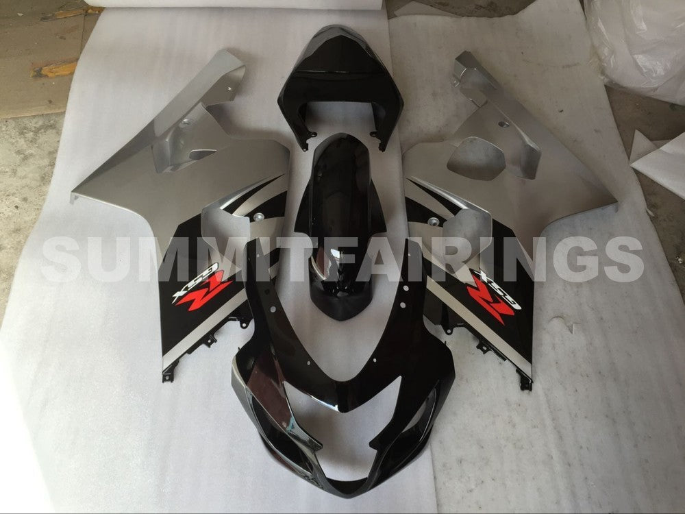 Fairings For Suzuki GSXR 600 750 Black Silver GSXR (2004-2005)