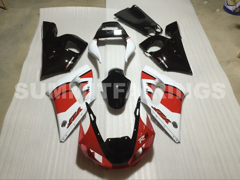 Fairings For Yamaha - YZF-600 R6 1998-2002 Red White & Black