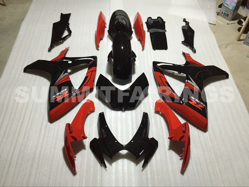 Fairings For Suzuki GSXR 600 750 Black & Red GSXR (2006-2007)