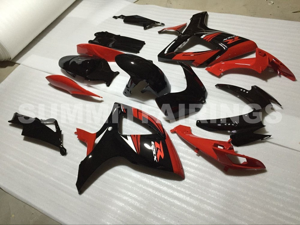 Fairings For Suzuki GSXR 600 750 Black & Red GSXR (2006-2007)