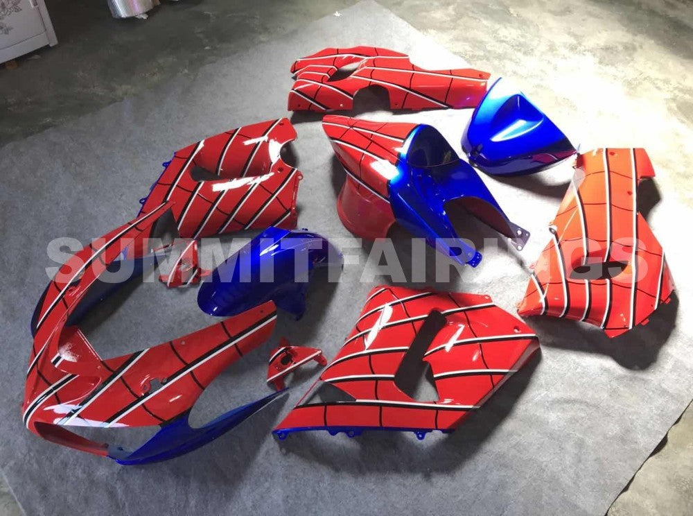 Fairings For Kawasaki ZX6R 636 Red & Blue Spider Man (2005-2006)