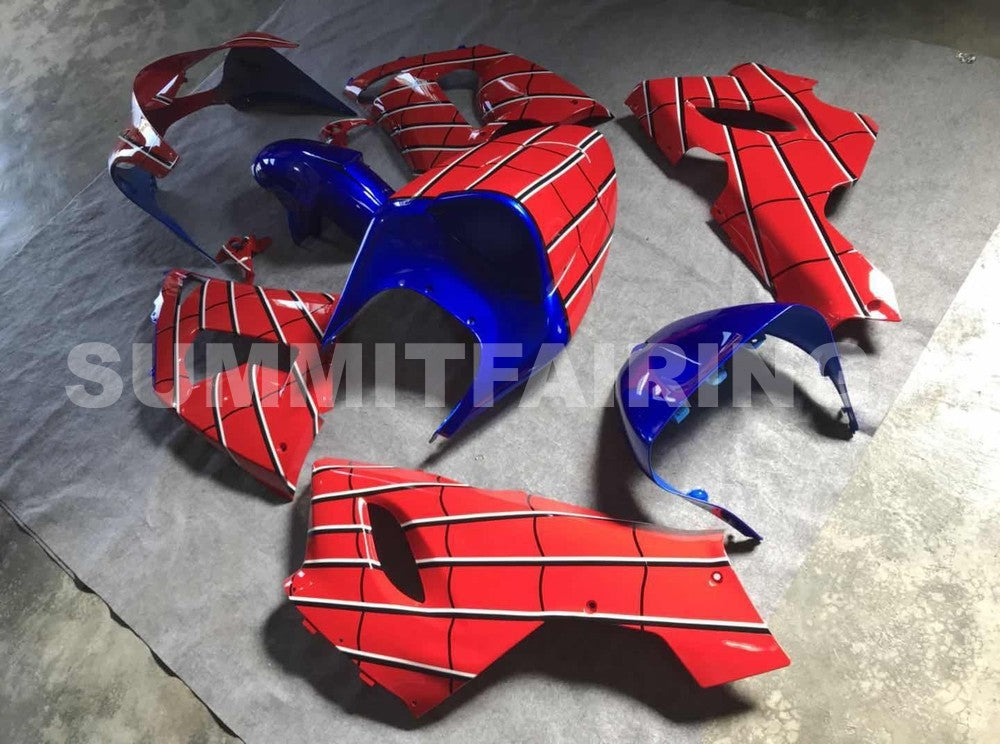 Fairings For Kawasaki ZX6R 636 Red & Blue Spider Man (2005-2006)