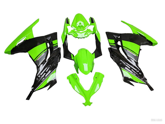 Fairings For Plastics Kawasaki Ninja 300R EX300R Green Black Ninja (2013-2014)
