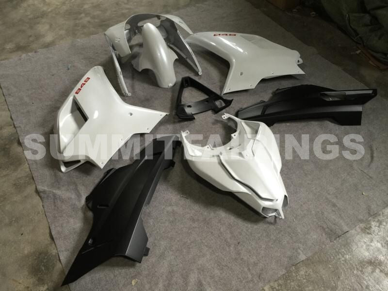 Fairings For Ducati 1098 1198 848 (2007-2011) Pearl White Matte Black