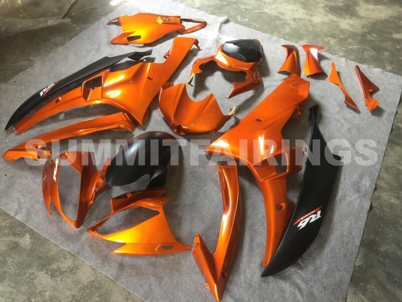 Fairings For Yamaha R6, 2006-2007 - Orange & Matte Black
