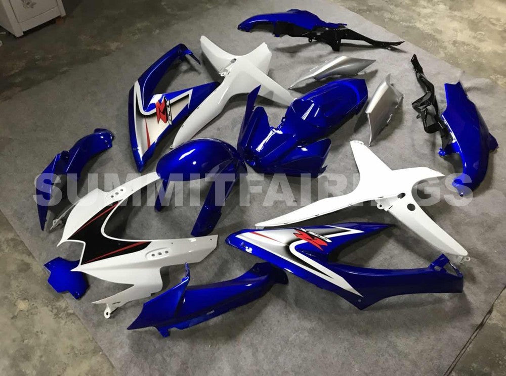 Fairings For Suzuki GSXR 600 750 White & Blue GSXR (2008-2009-2010)