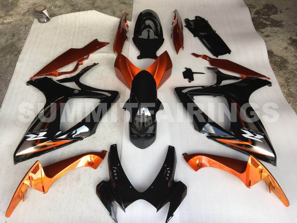 Fairings For Suzuki GSX-R600 / 750, 2006-2007 - Gloss Black & Orange