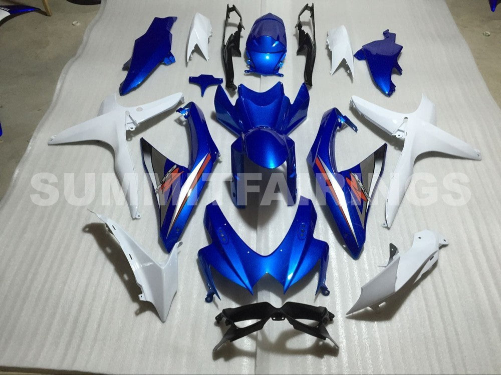 Fairings For Suzuki - GSXR600-750 K8 2008-2010 Blue White 2