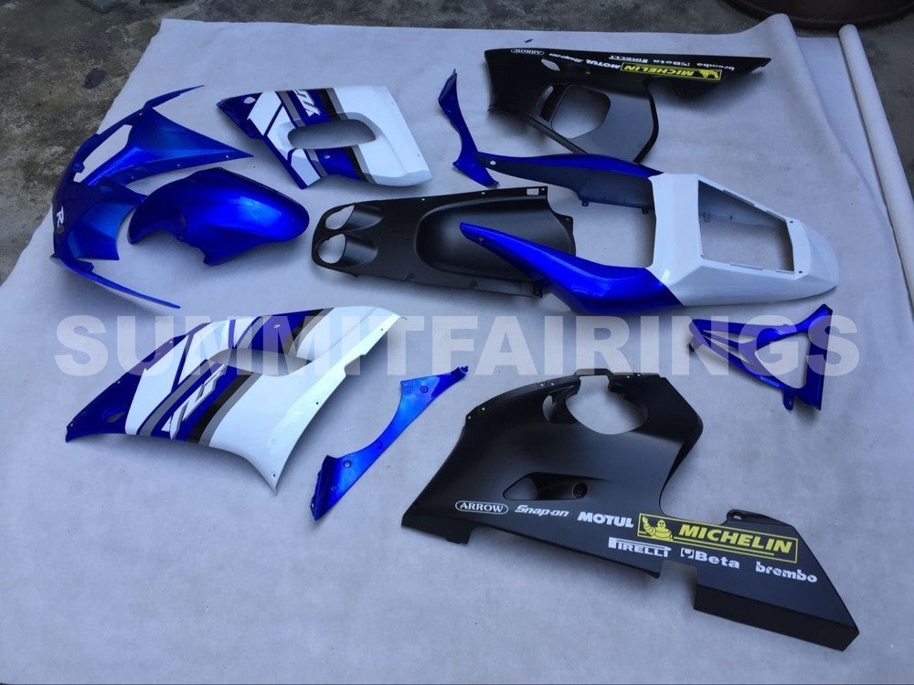 Fairings For Yamaha - YZF-600 R6 1998-2002 Blue White and Black