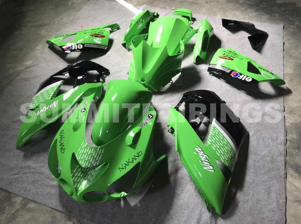 Fairings For Kawasaki ZX14R Green Black No.56 Nakano (2006-2011)