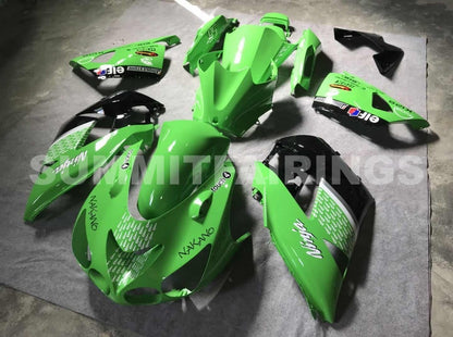 Fairings For Kawasaki ZX14R Green Black No.56 Nakano (2006-2011)