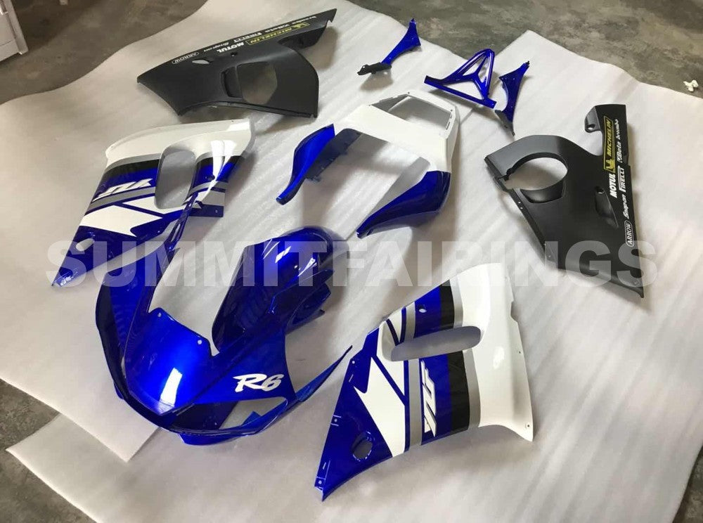 Fairings For Yamaha - YZF-600 R6 1998-2002 Blue White and Black