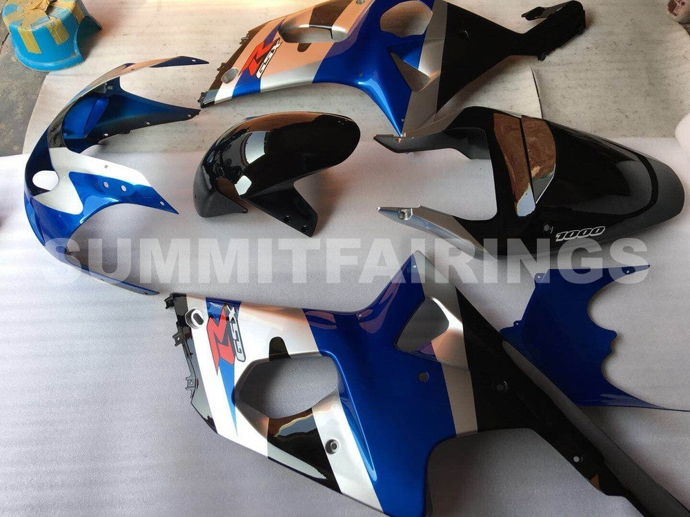 Fairings For Suzuki GSXR 1000 Silver Blue Black GSXR (2000-2002)