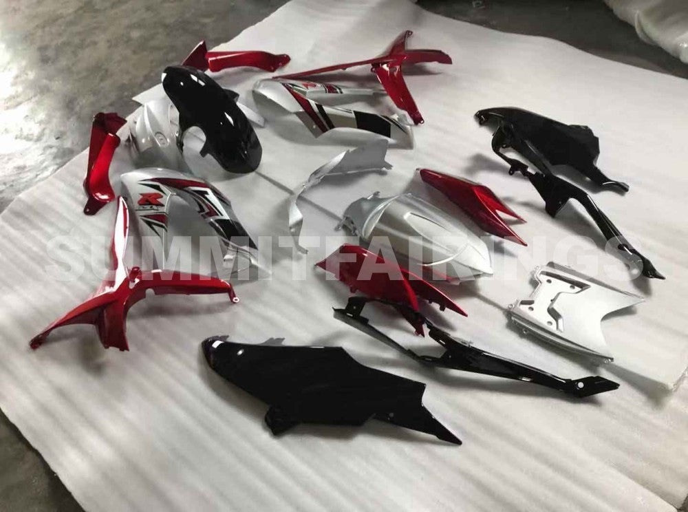 Fairings For Suzuki GSXR 600 750 Silver Red GSXR (2008-2009-2010)