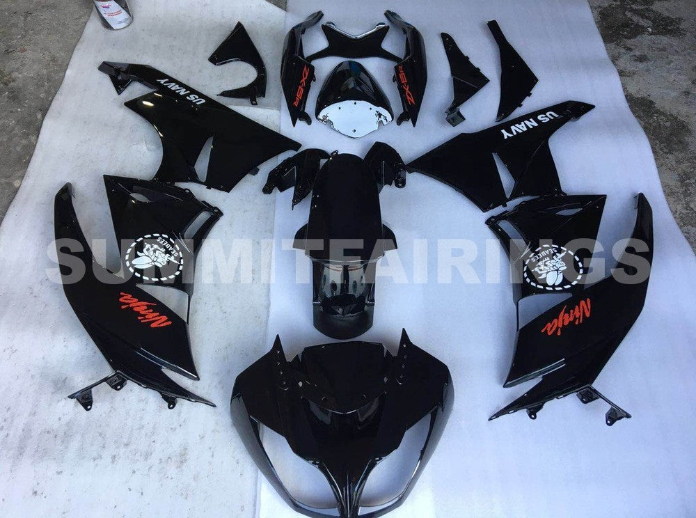 2009-2012 Fairings For Kawasaki ZX6R ZX636 All Black Ninja