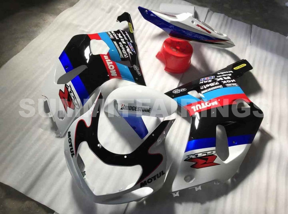 Fairings For Suzuki - GSXR600-750 K1 2001-2003 Black White & Blue