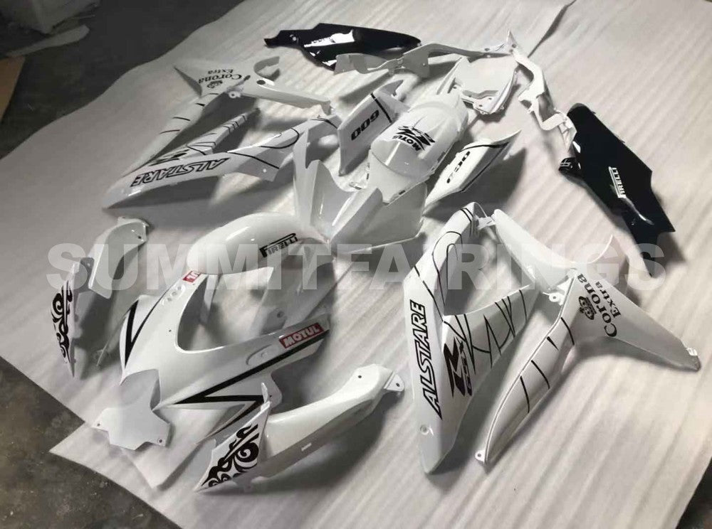 Fairings For Suzuki GSXR 600 750 (2008-2010) Black White