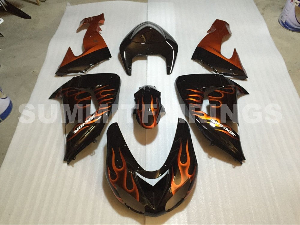 Fairings For Kawasaki ZX-10R, 2006-2007 - Orange Flame