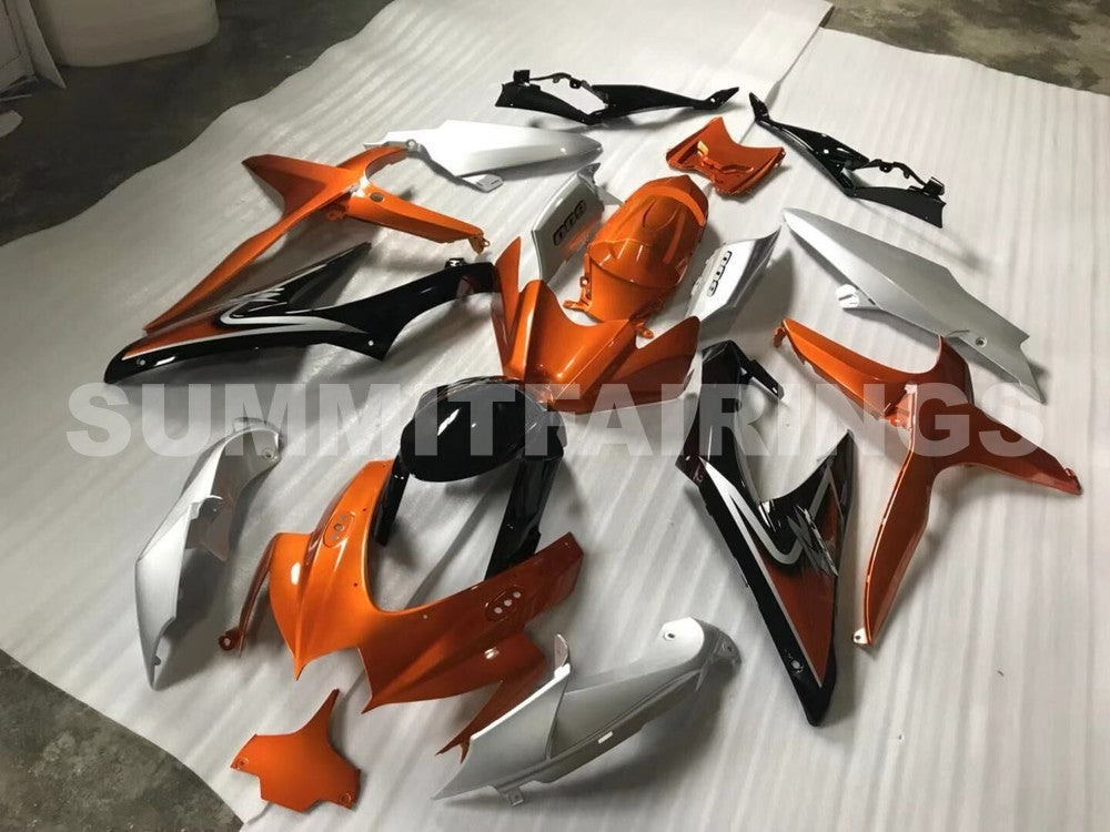 Fairings For Suzuki GSX-R600 / 750, 2008-2010 - Silver & Orange 3
