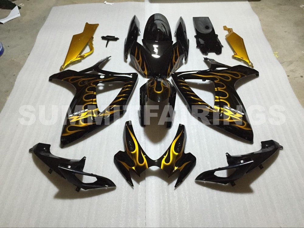 Fairings For Suzuki - GSXR600-750 K6 06-07 Gold Flame