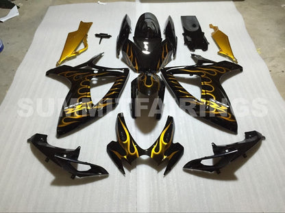 Fairings For Suzuki - GSXR600-750 K6 06-07 Gold Flame