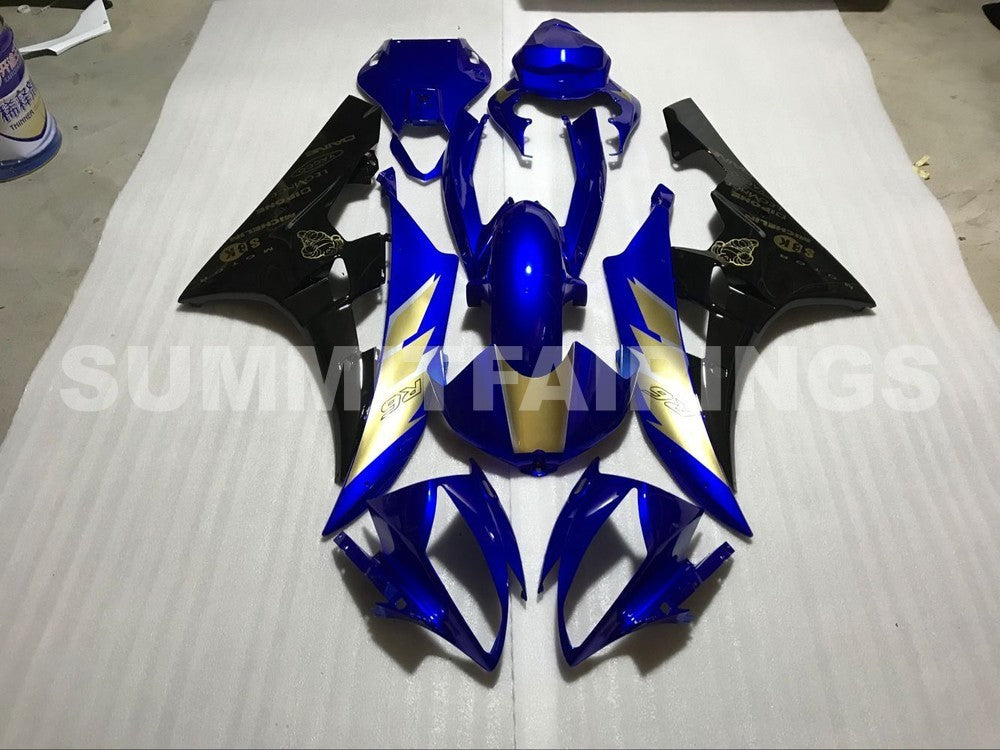 Fairings For Yamaha R6, 2006-2007 - Black Blue with Gold Sticker