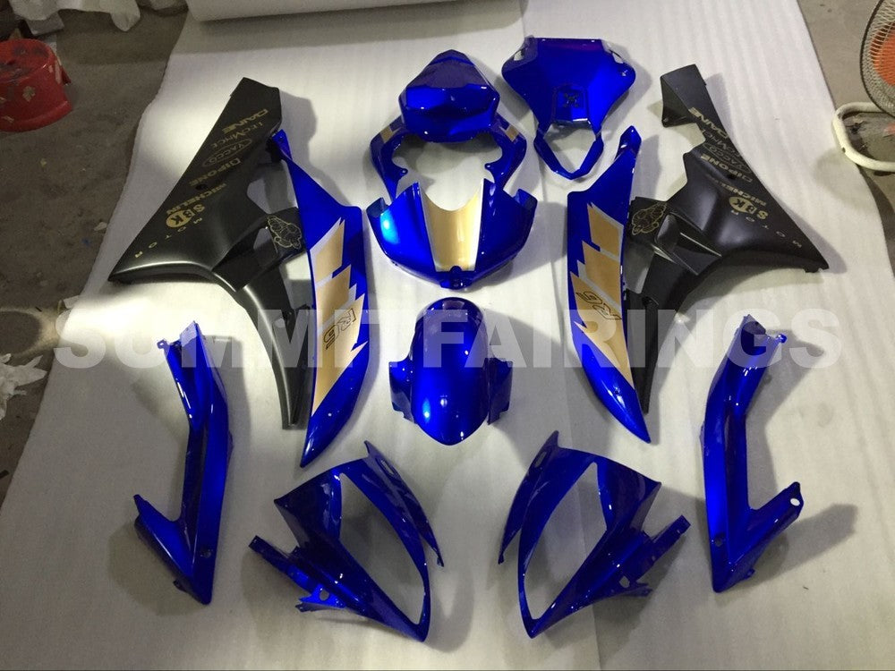 Fairings For Yamaha R6, 2006-2007 - Black Blue with Gold Sticker