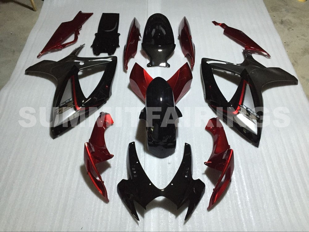 Fairings For Suzuki GSXR 600 750 Red Silver Black GSXR (2006-2007)