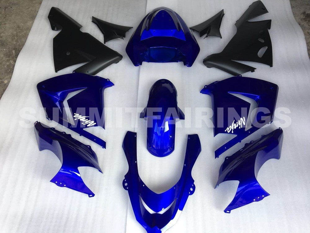 Fairings For Kawasaki ZX 10R Blue Black Ninja (2004-2005)