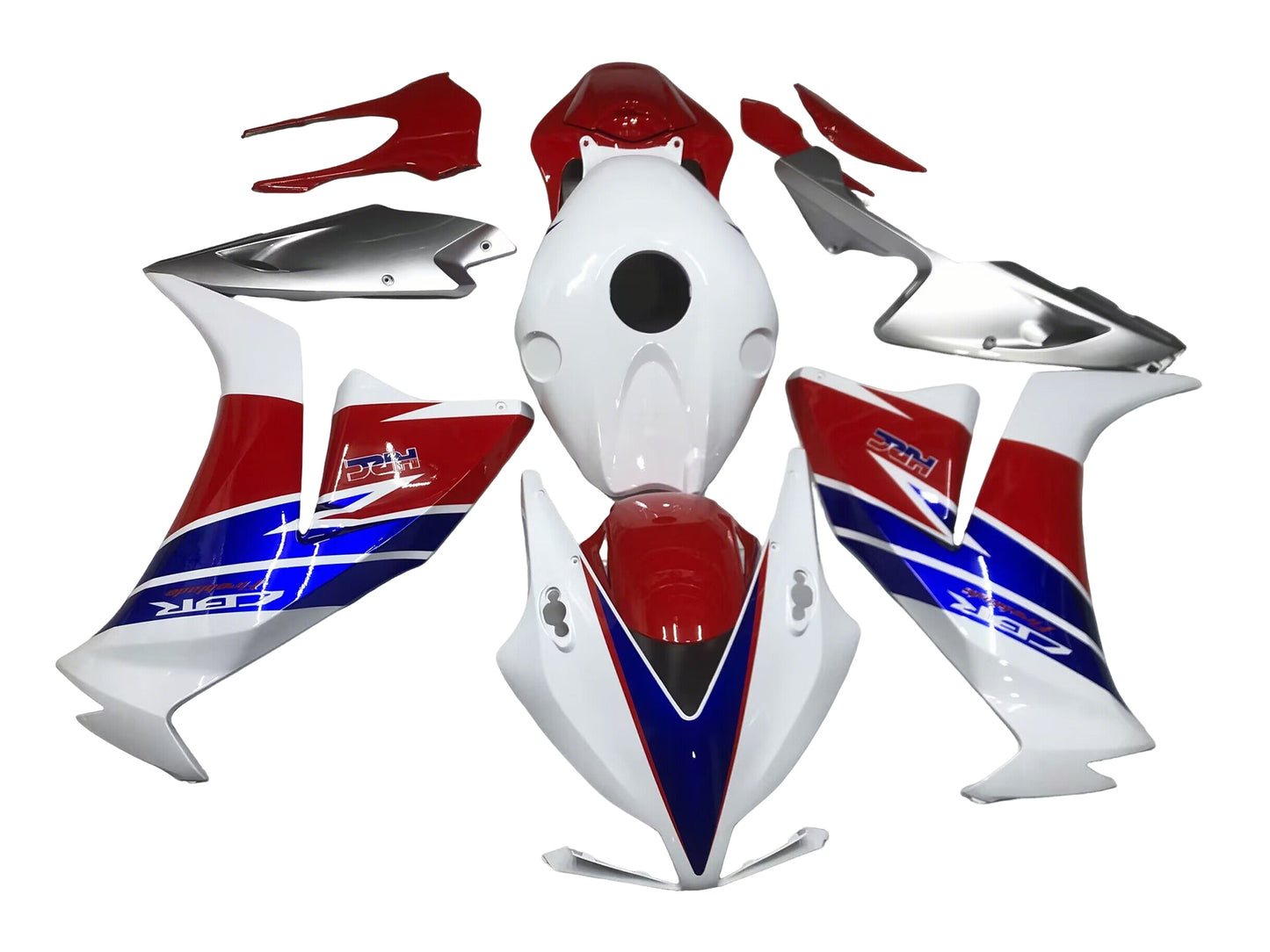 Fairings For Honda CBR1000RR HRC White Silver (2012-2013-2014-2015-2016)