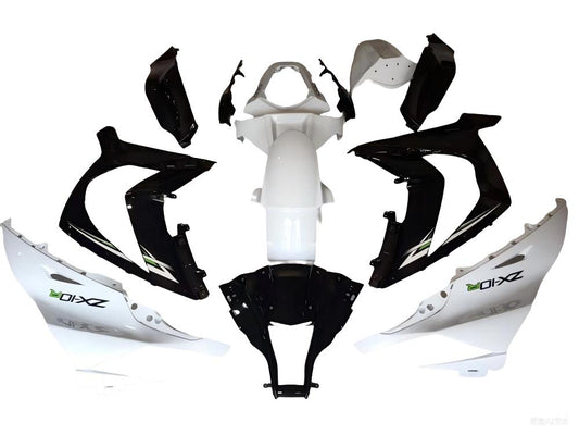 Fairings For Plastics Kawasaki ZX10R Ninja White Black ZX10R (2011-2015)