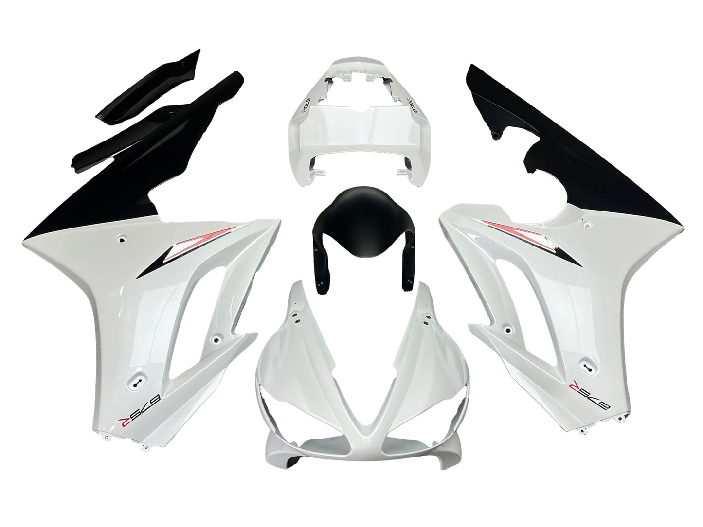 Fairings For Triumph Daytona 675 Pearl White Black Daytona (2009-2012)