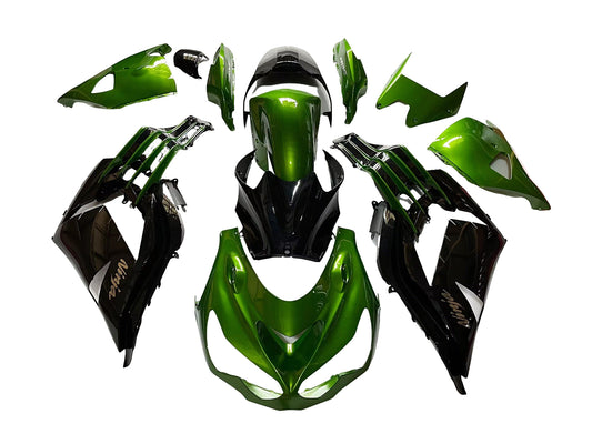 Fairings For Plastics Kawasaki ZX14R Ninja Green Black (2012-2021)
