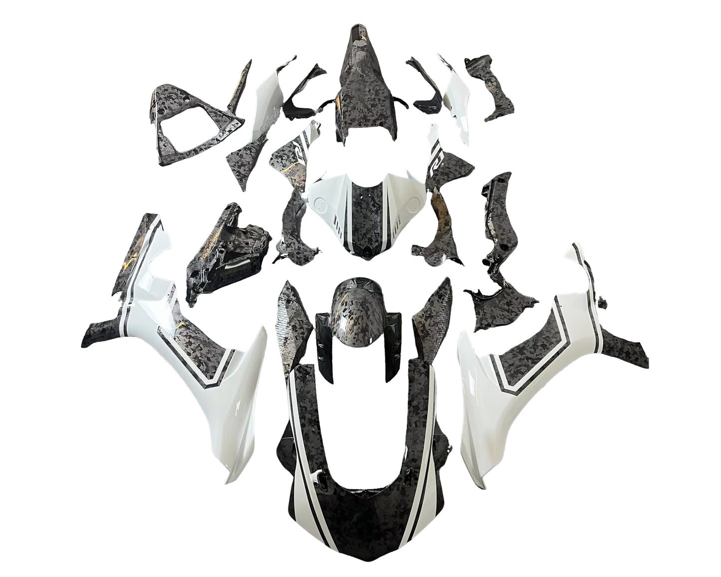 White & Gray Fairings for  2015-2017 Yamaha YZF-R1