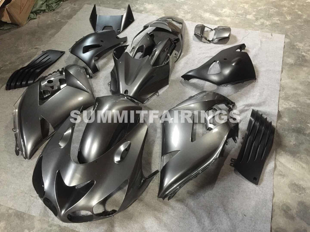 Fairings For Kawasaki Ninja ZX-14R (2006-2011) Silver and Matte Black