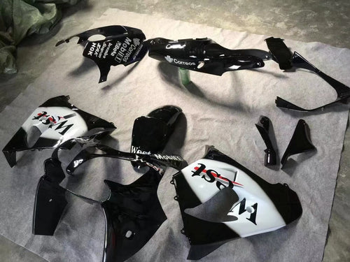 Fairings For Kawasaki ZX9R 2000-2001 Glossy black & White