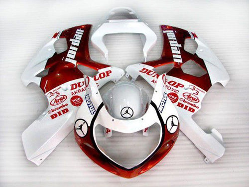 Fairings For Suzuki - GSXR600-750 K1 2001-2003 Red White