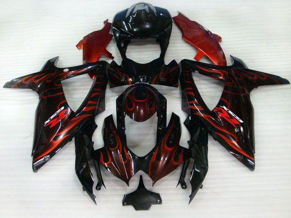 Fairings For Suzuki - GSXR600-750 K8 2008-2010 Flame Red