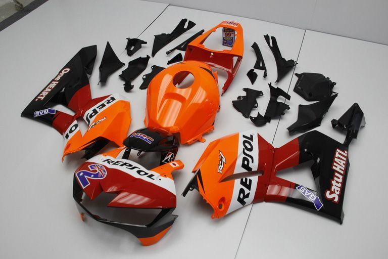 Fairings For Honda CBR 600 RR, 2013-2020 - Red, Orange & Black