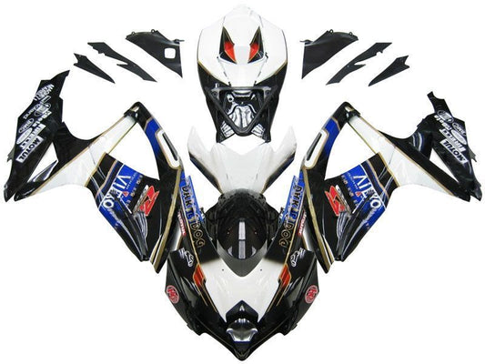 Fairings For Suzuki GSXR 600 750 Black White Suzuki  (2008-2009-2010)
