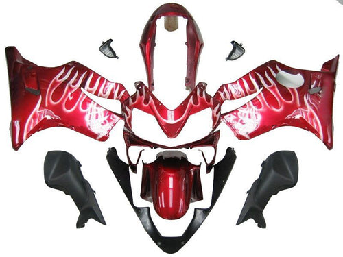 Fairings For Honda CBR 600 F4i Cherry Red & White Flame  (2004-2007)