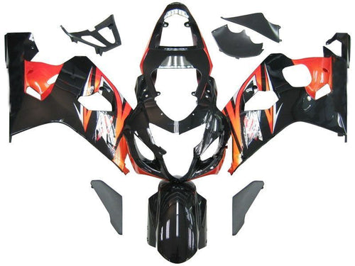 Fairings For Suzuki GSXR 600 750 Black Orange GSXR  (2004-2005)