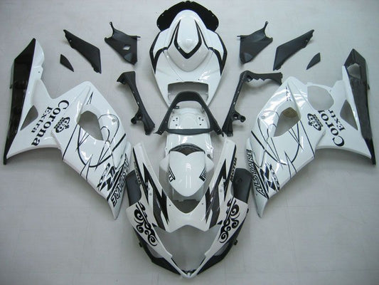 Fairings For Suzuki GSXR 1000 White Black Alstare  (2005-2006)