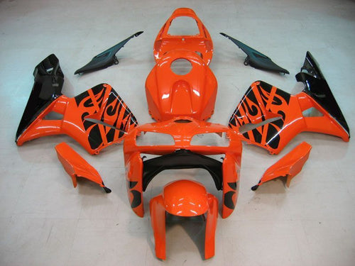 Fairings For Honda CBR 600 RR Orange & Black Tribal Honda  (2005-2006)