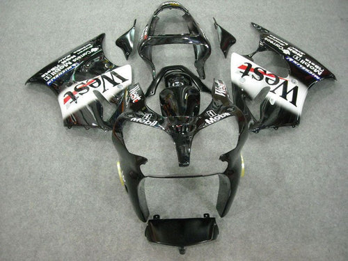 Fairings For Plastics Kawasaki ZX6R 636 Black West  (2000-2002)